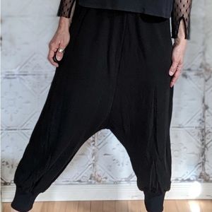 Kreolka black low crotch jersey pants